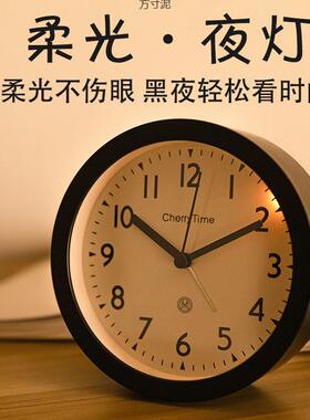 学习卧学生用床头钟表小型桌面闹钟机械闹钟闹钟简约极简无声