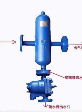 汽水分离器蒸汽管道高温锅炉冷凝水汽液分离自动排水气水过滤器
