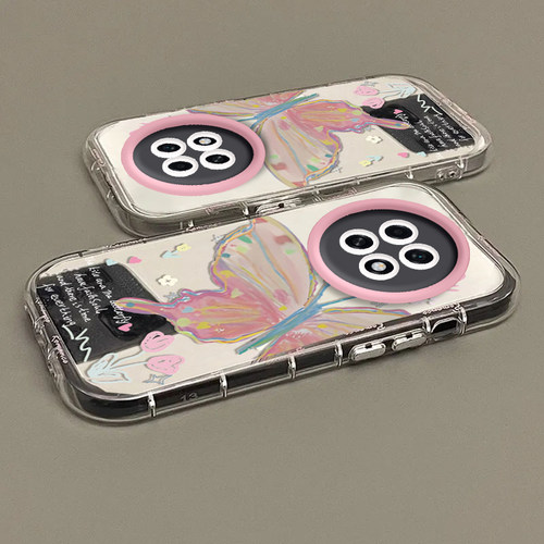 适用OPPOA6GT手机壳A6GT5G保护套OPPO新款化妆镜面软壳镜头全包防摔OPOPA高级感外壳OPA0PP0OPPA男女彩花蝴蝶 - 图2