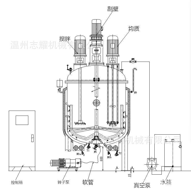 温州多功能电热真空立式搅拌罐不锈钢食品级抛光负压乳化均匀,淘宝优惠券,粉丝福利购,淘宝优惠卷