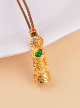 配饰送礼新款财神爷吊坠项链