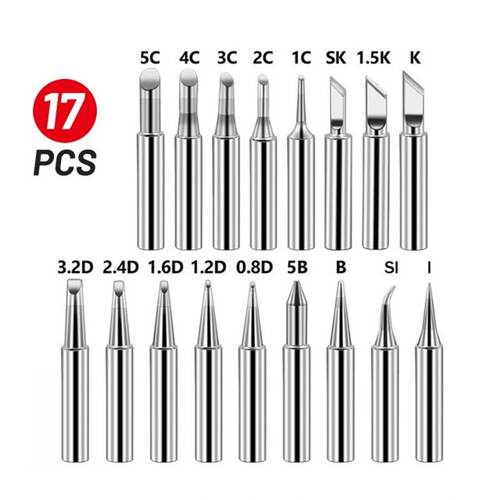 极速17Pcs Lead-Free Soldering Iron Tip 900M-T For 936 937 93 - 图0