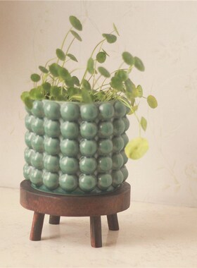 绿植盆栽增高架小板凳v高脚迷你实木置物花盆架复古