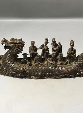 八仙龙舟摆件八仙过海摆件客厅办公家居人物摆件