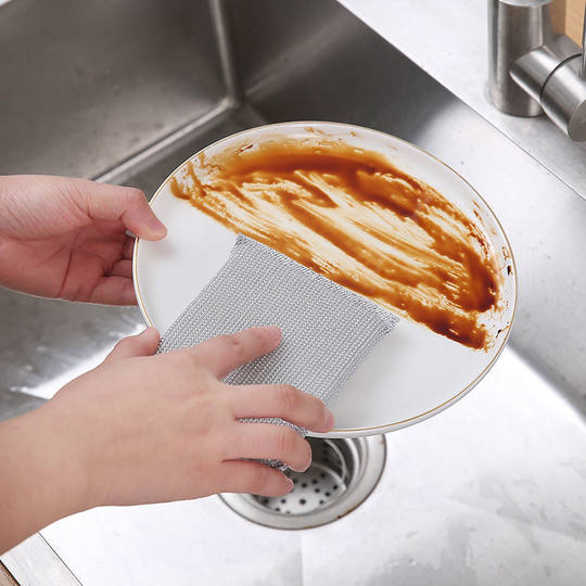 不锈钢丝球海绵擦钢丝海绵洗碗布厨房去污百洁布刷锅碗神器钢丝刷