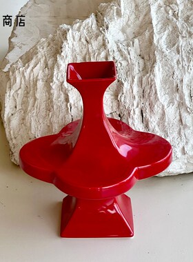 新婚礼物 卷宗商店  浮笙门 新中式海棠纹陶瓷花瓶客厅装饰摆件