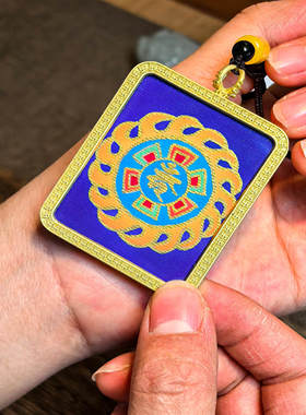 不动明王（鸡)唐卡手绘diy吊坠项链西藏手绘手工成人礼物车挂件