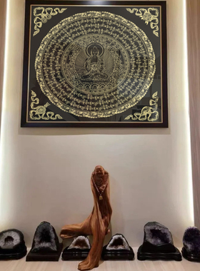阿弥陀佛画像唐卡手绘diy非遗手工涂色填色成人解压数字油画