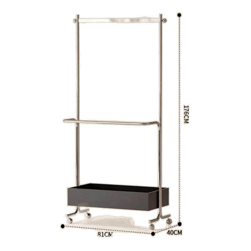 现代中古落地衣架不锈钢挂衣架衣帽架卧室移动服装收纳置物衣帽架,淘宝优惠券,粉丝福利购,淘宝优惠卷