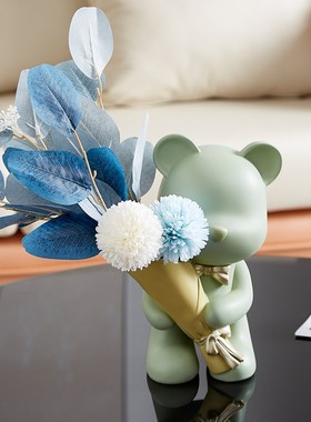 北欧暴力熊客厅摆件家居装饰品花瓶茶几桌电视柜酒柜轻奢乔迁礼物