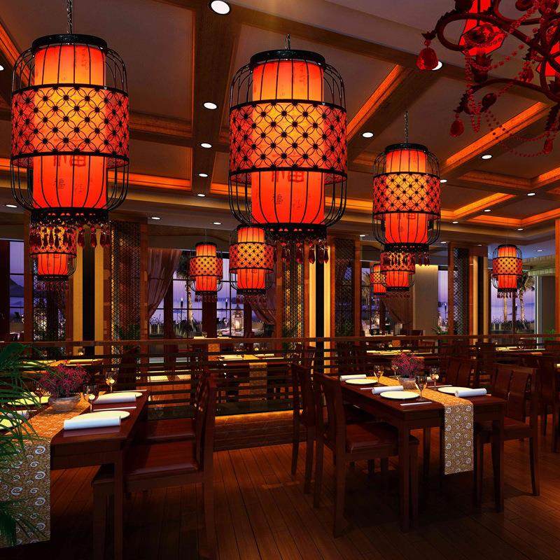 中式吊灯铁艺鸟笼灯饰仿羊皮灯笼吊灯创意餐厅火锅店酒店工程灯具,淘宝优惠券,粉丝福利购,淘宝优惠卷