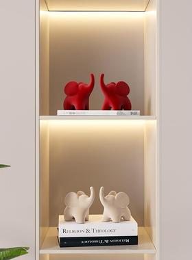 创意大象艺术摆件客厅高级感小众玄关办公室桌面装饰品房间小物件