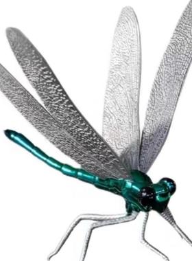 现代意式极简银翅蜻蜓动物金属模型摆件茶室书房桌面家居装饰摆件