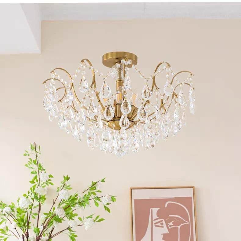 复古轻奢法式水晶吊灯美式后现代卧室客厅餐厅创意书房房间灯具,淘宝优惠券,粉丝福利购,淘宝优惠卷