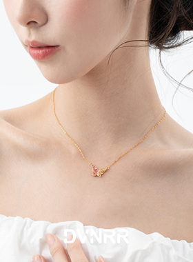 DVNRRs925银LOVE可发光精致项链