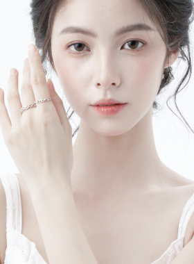 DVNRR玫瑰之恋 原创设计 三人闺蜜戒指s925银七夕礼物