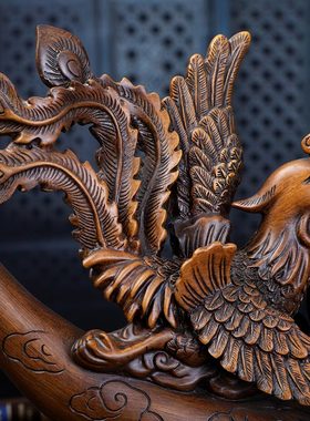 速发龙凤呈祥中式摆件新婚礼物结婚装饰品厅庆礼品 家摆客婚玄关