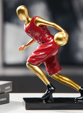 速发创意篮球人物摆件简约日厅酒柜装饰品客男生生送礼物模型模型