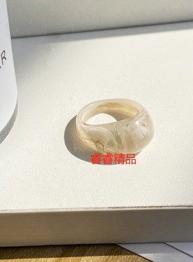 Hot sale ring retro simple transparent Resin joint rings戒指