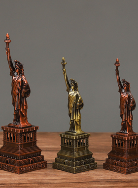 自由女神金属建筑模型摆件创意客厅电视柜酒柜装饰品小工艺品摆设