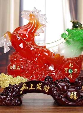 百财如意玉白菜摆件发财玉石如意店里招财聚福客厅高端大气做生意