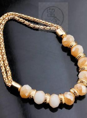 -New ins style personality fashion mesh chain champagne grad