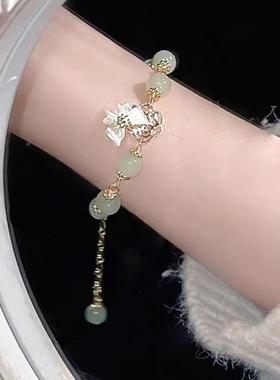 小女孩儿童手链女童闺蜜款仿和田玉女款串珠手环女生精美古风手串