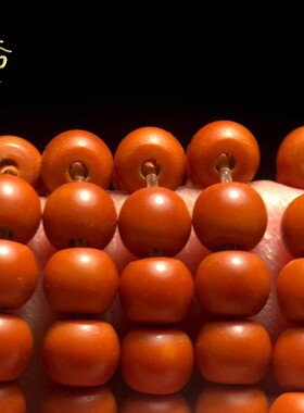 正圆橄榄核核尖老型珠108圆珠项链橄榄核尖珠桶珠脖挂光珠手串