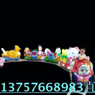 2022新款儿童轨道火车双电瓶电柜轨道火车公园大型轨道火车摇摆机 - 图1