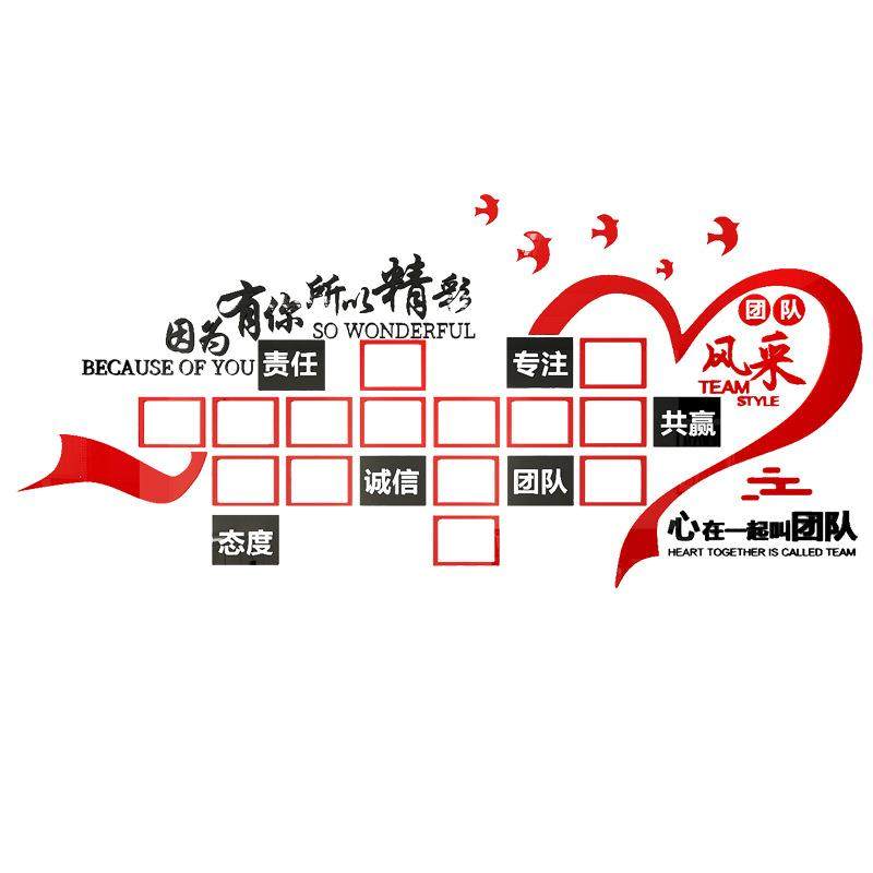 办公室墙面装饰员工风采展示墙公司团队活动剪影照片墙贴企业文化,淘宝优惠券,粉丝福利购,淘宝优惠卷