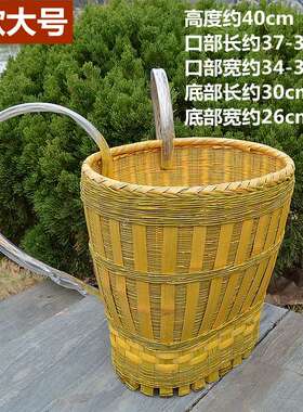 邮篓竹筐背篓精品舞蹈采摘小竹椅宝宝包餐L椅道具手工背袋竹编背