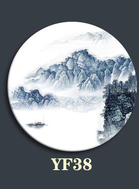 太师椅靠背云石人造大理石定制山水画石画摆件屏风石家具石镶嵌石
