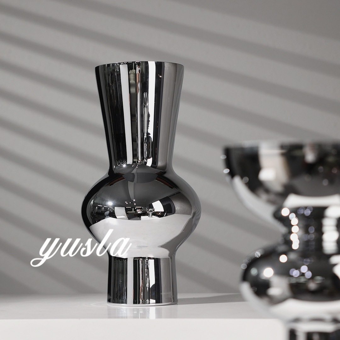 现代简约客厅茶几玻璃插干花瓶花器售楼处别墅餐厅柜摆件软装饰品,淘宝优惠券,粉丝福利购,淘宝优惠卷