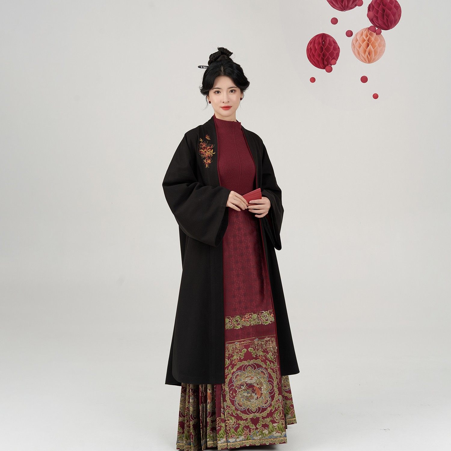 织造司原创明制汉服【女娲补天】长褙子半高领毛衣织金妆花马面裙,淘宝优惠券,粉丝福利购,淘宝优惠卷