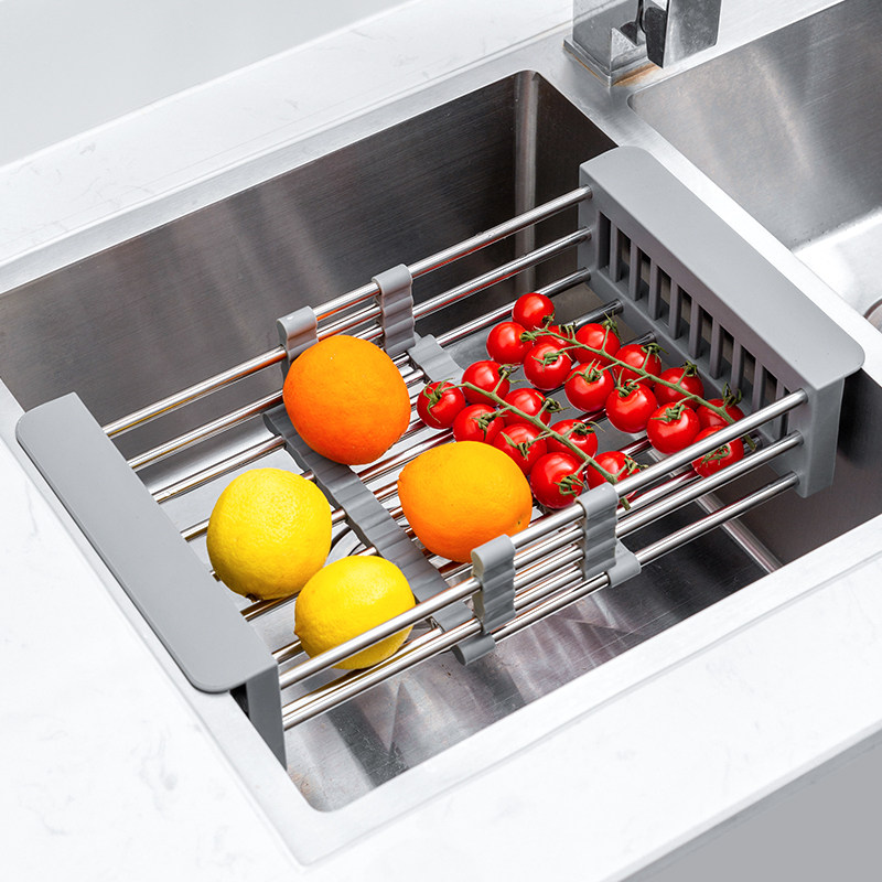 伸缩304不锈钢厨房水槽沥水架洗碗池沥K水篮家用置物架水池碗架碟,淘宝优惠券,粉丝福利购,淘宝优惠卷