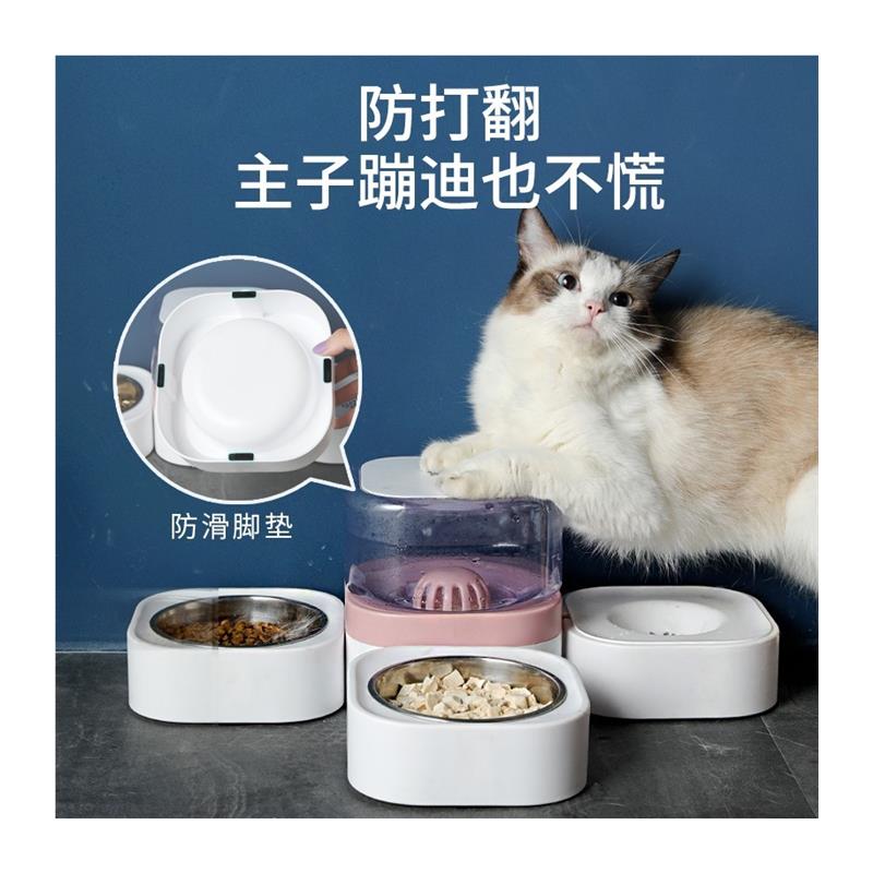 kimpets猫咪饮水机不插电流动喝水器狗狗自动喂水喂食碗猫防湿嘴 - 图3