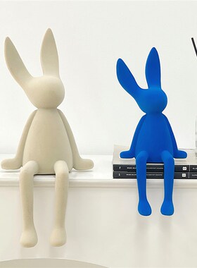 速发坐级长耳兔子摆件轻奢高档玄姿客厅电视柜酒柜家居软装饰品高