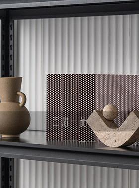 现代高档酒店空间展示设计样板间装饰新中式茶柜摆件软装陈列搭配