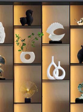 新中式摆件轻奢高档客厅酒柜家居装饰品创意电视柜办公室桌面摆设