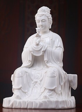 快速发货陶瓷送子娘娘像德化白瓷神像M送子观音佛像供奉家用