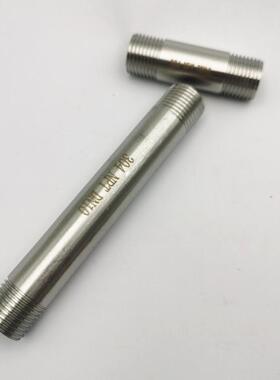 316不锈钢管外丝DN15延长管对丝加长双头螺纹4分1.2寸10公分100cm