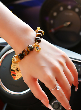 金霸黄水晶金刚杵招财转运手链