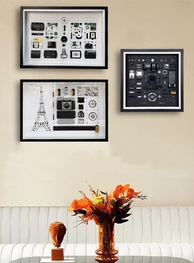 速发创成相机真机复解装饰画立体画拆古风拆分意品展示画数码零件