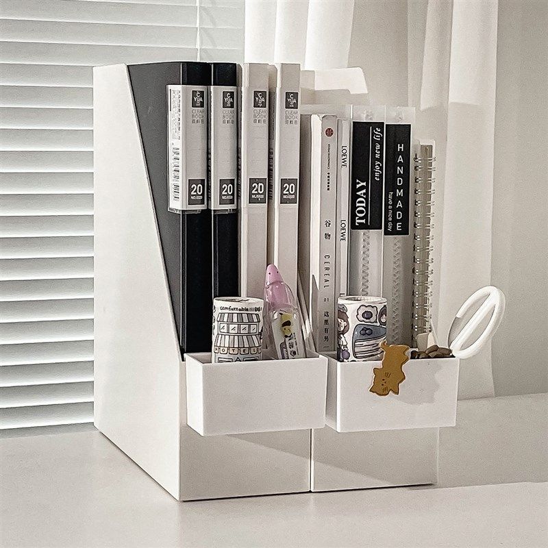 桌面书本收纳盒书立架书桌置物架书架办公室文R件架学生宿舍书档,淘宝优惠券,粉丝福利购,淘宝优惠卷