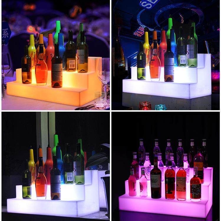 亚克力酒座酒吧香槟洋酒发光底座展示架遥控阶梯式LED酒水展示架,淘宝优惠券,粉丝福利购,淘宝优惠卷