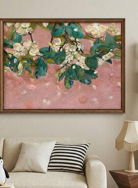 繁花似锦》中古南洋纯手绘餐厅装饰画花卉油画新中式美院茶室挂画