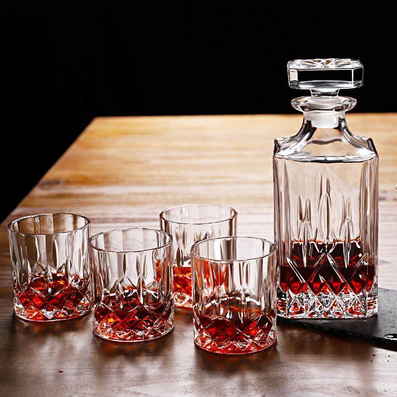 玻璃威士忌杯洋酒杯酒具套装家用6只欧式水晶烈酒杯醒酒器红酒瓶,淘宝优惠券,粉丝福利购,淘宝优惠卷