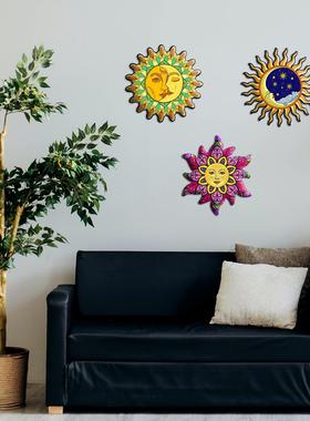 新品热销货源铁制家居壁饰壁挂工艺品太阳墙面装饰花园挂饰