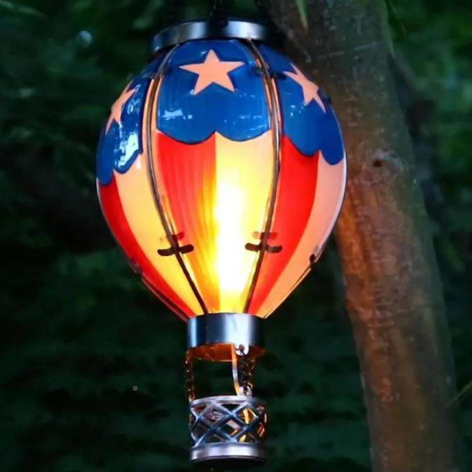 现H气otiArBalloonSolarSHR货Lantern户外装饰太阳能独立日热球,淘宝优惠券,粉丝福利购,淘宝优惠卷