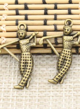 古青铜DIY吊坠 饰品配件 高尔夫 31x20mm 30个 T10247